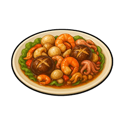 Stir-fried Mushrooms and Seafood