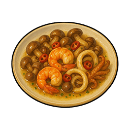 Oil Stir-fried Mushrooms and Seafood